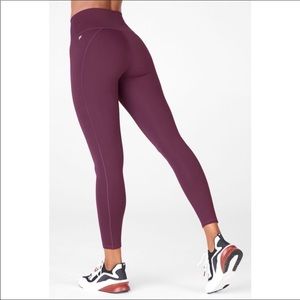Fabletics Burgundy High-Waisted PowerHold Legging